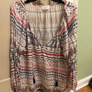 NWOT Multicolored Devlin Top, with tassels